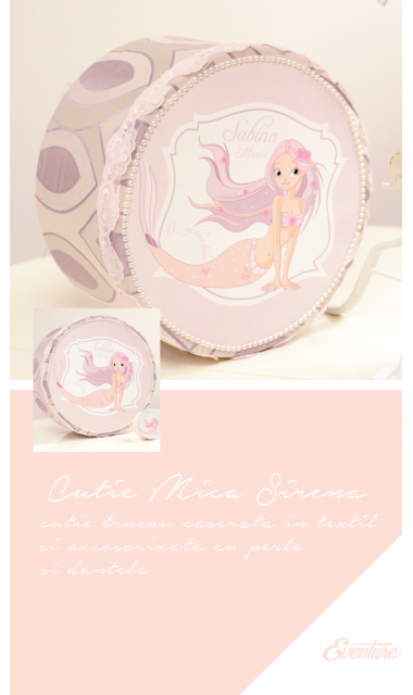 Trusou de botez pentru fetite de inspiratie Disney, Ariel, Mica Sirena  12